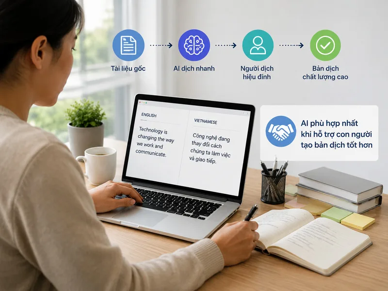 AI dịch thuật tốt nhất giúp người dùng xử lý văn bản, tài liệu và nhiều ngôn ngữ nhanh chóng hơn.