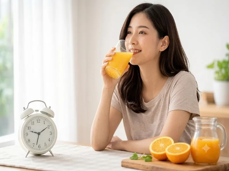 Nước cam cung cấp vitamin C và nhiều dưỡng chất cần thiết.